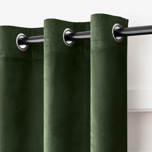 MIULEE Olive Green Velvet Curtains for Bedroom 2 Panel Set 54 Inch Drop Curtains, Soft Elegent Home Decor Velvet Curtain Living Room, Sun Blocking Room Darkening Thermal Eyelet Curtain 46x54 Inch - Cosy Home Interiors MIULEE Olive Green Velvet Curtains for Bedroom 2 Panel Set 54 Inch Drop Curtains, Soft Elegent Home Decor Velvet Curtain Living Room, Sun Blocking Room Darkening Thermal Eyelet Curtain 46x54 Inch - Image 6