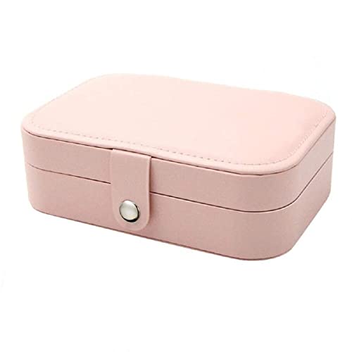 Image of Jewelry Box, Double Layer Travel Jewelry Organizer for Necklace Earring Rings Jewelry Case Holder for Women