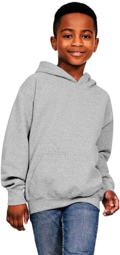 LE11 Children's Unisex Hooded Sweatshirt/Hoodie (UK, Age, 7 Years, 8 Years, Regular, Sport Grey)