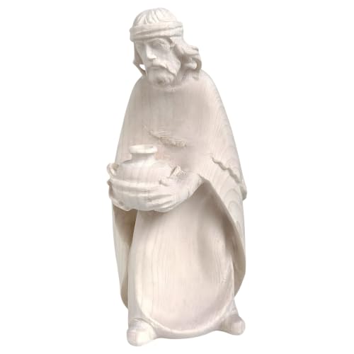 Berger avec pichet en bois 12 cm idée cadeau tradition de Noël - 3