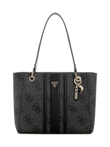Guess Charcoal Grey Printed Noelle II Tote Bag