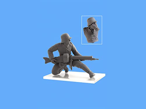 Kit de Modelo Militar Soldado Alemán en Máscara de Gas 1:35 miniatura 6