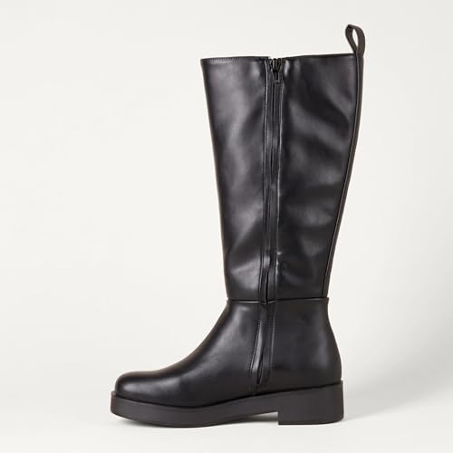 Image of Amazon Essentials Women's Tall Gusset Boots, Chunky Heel, Square Toe