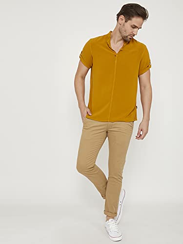 Image of Identiti Short Sleeves Solid Slim Fit 100% Viscose Casual Shirt /Kurta for Men