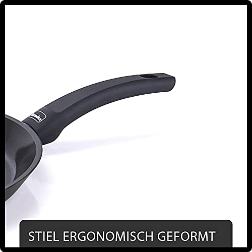 Foto von Berndes Pfanne 24 cm, flache Crepe Pfanne für Crepes und Pfannkuchen, Induktion, Aluminium, antihaft beschichtet Specials Induction, Nero