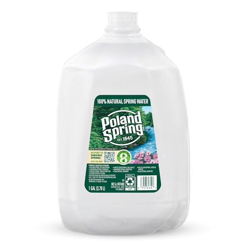 Poland Spring Maine Spring Water Bottles, 1 Gallon Jug – Still Bottled Water with Naturally Occurring Minerals