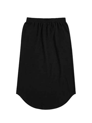 Solid Tie Front Curved Hem Skirt2
