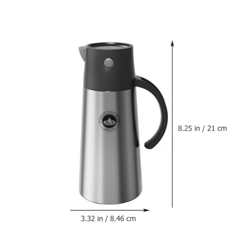 Recipiente de aceite de 750ml con tapa dosificadora automática y diseño de acero 2