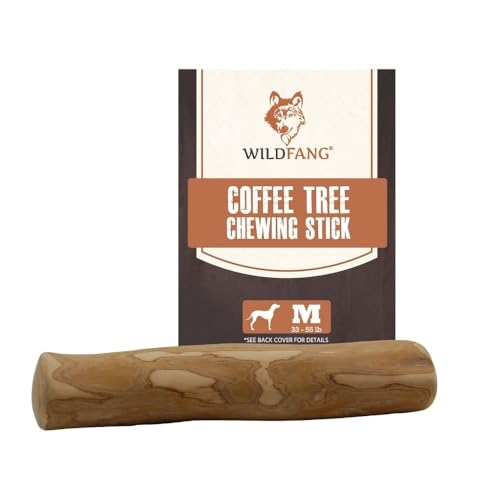 Wildfang® Coffee Wood Dog Chew, Medium - Tough Chew Toys for Aggressive Chewers, Dog Teething Toys for Puppies, Training for Chewing Muscles, Coffee Tree Sticks for Medium Dogs (33-55 lbs)