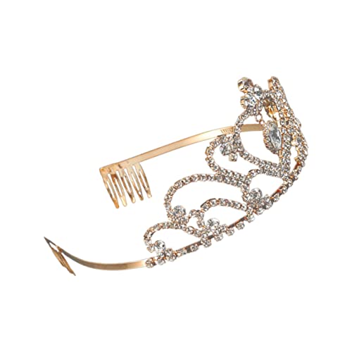 Diadema de corona Diadema de diamantes de imitación Accesorios for el cabello vintage Decoración de diamantes de imitación Diosa Tiara Diadema de oro Diadema nupcial Tiara Vestido de novia Tiara Boda