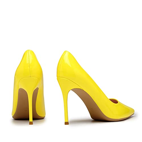 Image of Elisabet Tang High Heels, Womens Pointed Toe Slip on Stilettos Party Wedding Pumps Basic Shoes