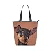 Grande Capacità Tote Bag Con Tasche Giocattolo Russo Terrier Puppy Borsa A Tracolla Da Donna Per Le Donne Lavoro Viaggi Shopping 11 × 4 × 13.6 Pollici