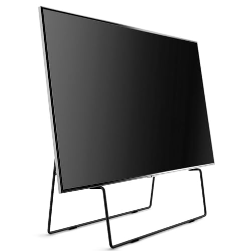 EVA SOLO | Carry TV-Ständer 93,2x84,7x11,5 cm | TV Standfuß für Flachbildfernseher 40–65 Zoll | Fernsehständer Staffelei-Stil | Flexibler Raumteiler | TV-Erhöhung mit Lederriemen | Schwarz