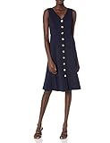 Tommy Hilfiger Women's Scuba Fit and Flare Midi, Sky Captain, 6
