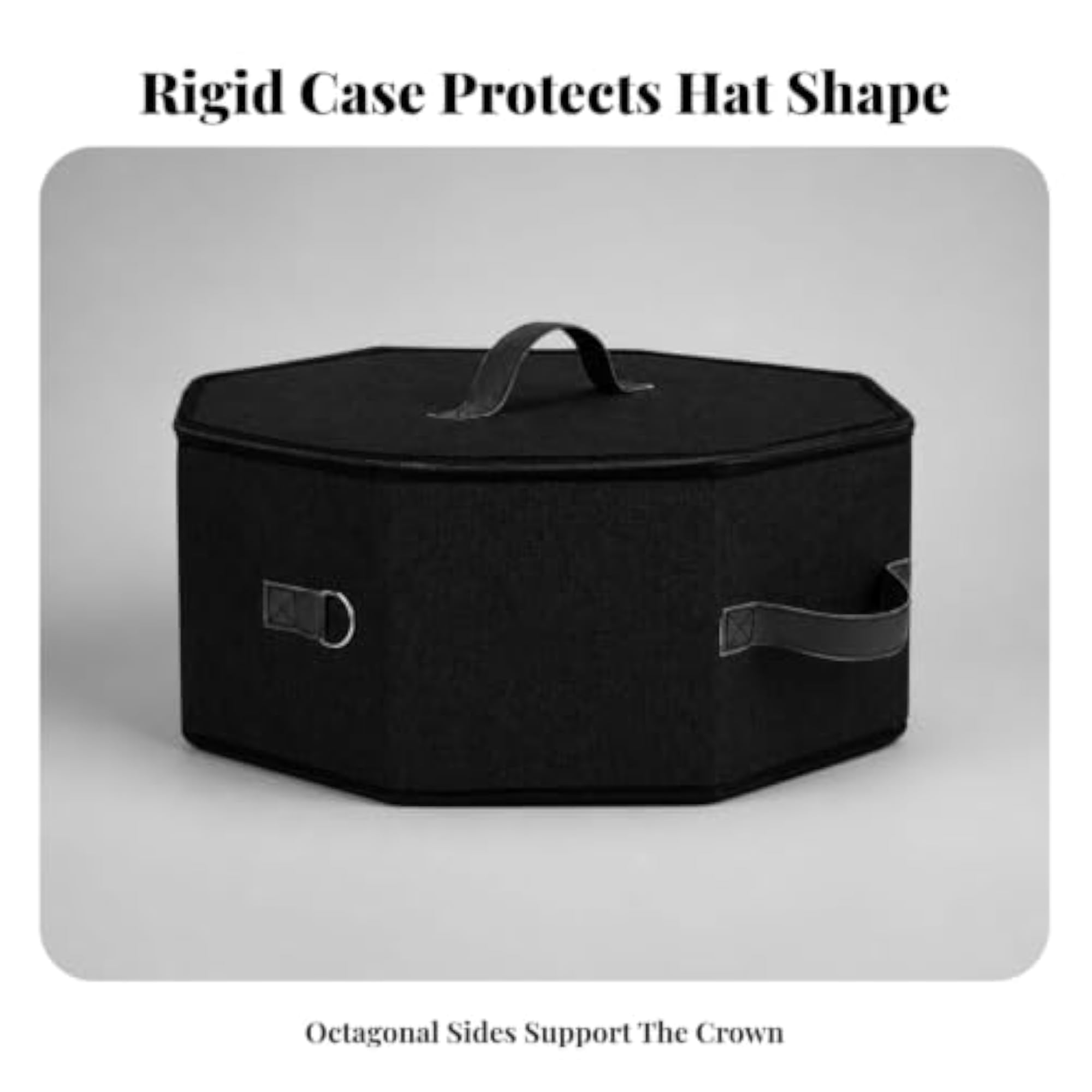 Foldable Hat Storage Case with Shoulder Strap, Portable Crush-Resistant