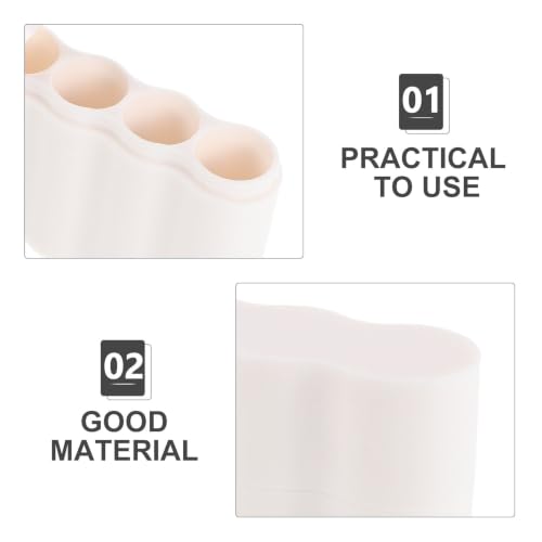 Caja protectora de batería Tofficu TPEE con 4 ranuras pack de 3 fundas blancas para viaje 3