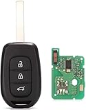 ProPlip Clé avec électronique à Programmer pour Sandero Megane 4 Kadjar Captur Logan Lodgy Dokker Duster Trafic Clio 5 Master Symbol Vivaro 3 Boutons PCF7961M 4A 434MHz Télécommande Vierge