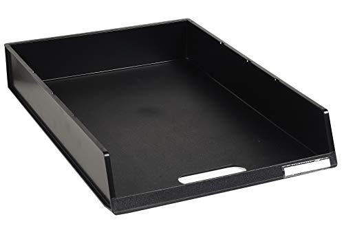 Exacompta 11014D Premium Briefablage aus Kunststoff DIN C4. Ideale Briefkörbe für Ihre Organisation. Robuste und stapelbare Ablagekörbe Blauer Engel schwarz