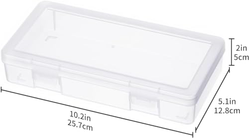 Image of 9 Pack Medium Clear Plastic Storage Boxes with Lids, Craft Jewelry Life Item Organizer for Puzzles, Pens, Rings, Needle and Thread, Nail Polish, Remote Controls