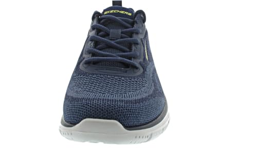Skechers Homme Track Pohlter Baskets, Navy Knit, 42 EU