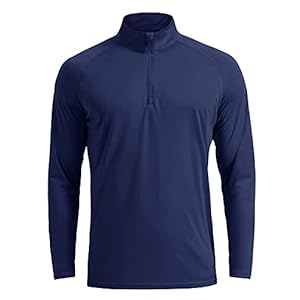 CRYSULLY Men’s UPF 50+ Sun Shirt 1/4 Zip Up ...