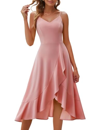 Image of DRESSTELLS Women's Cocktail Dresses, Formal Wedding Guest Graduation Party High Low Dress