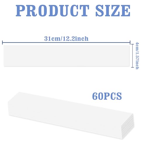 Pacote com 60 faixas de barriga de velino, jaquetas de velino para convites de 3,8 x 30 cm, faixas d
