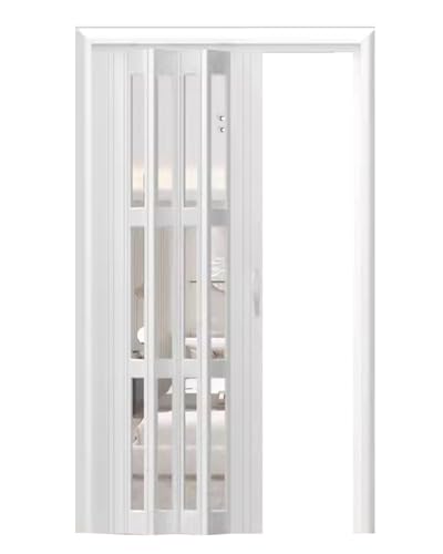 Puerta Plegable Tabiques de Las Puertas Plegables del Pvc, Puerta Acordeón 30x80/ 32 x 80/ 36x80/ 48x80 para Puerta de Armario, Panel Acrílico Transparente Retráctil(25x40in(63.5x101cm))