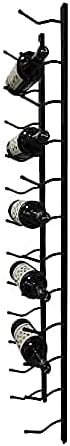 Miniatura 5 de Generic RYB - Estante de vino montado en la pared para 12 botellas, estante de vino de metal montado en la pared, estante vertical para vino
