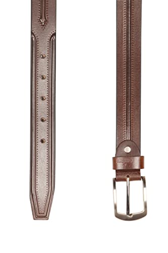 Image of THE CLOWNFISH Men's Genuine Leather Belt with Textured /Embossed Design