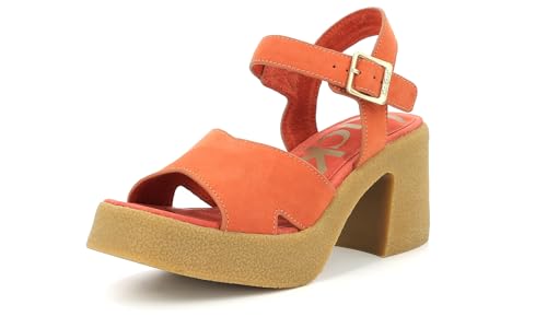 KICKERS Women's Kick Constance Heeled Sandal, Orange Brick, 6.5 UK
