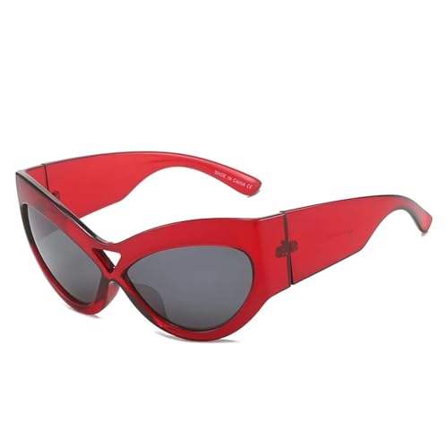 Lunettes de soleil œil de chat femme verres creux rétro branches confort