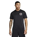 Nike Camiseta de hombre M Medium Sport DZ2745-010 Black Swoosh Algodón Camiseta deportiva, M