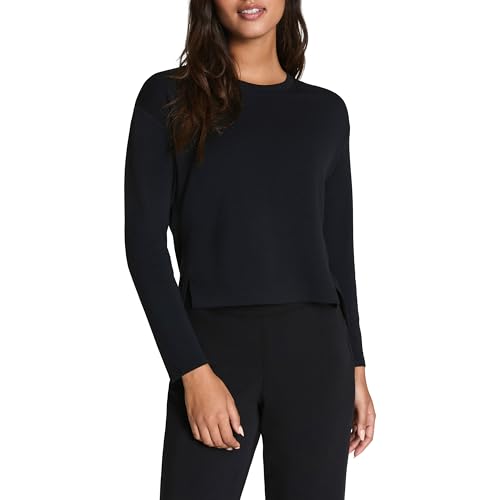 SPANX AirEssentials Relaxed Long Sleeve Top, Very Black - Medium