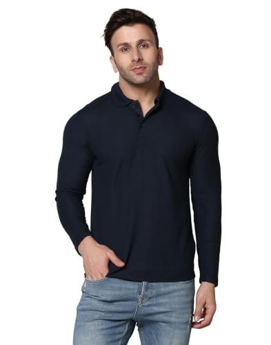 Image of INKKR Full Sleeve Men's Solid Polo Neck T-Shirt Combo
