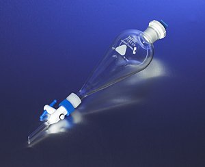 Pyrex Squibb Separatory Standard Taper Joint Funnel, 125ml Capacity (Case of 4)