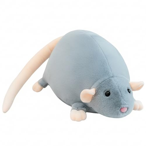 CAKEEYUM Peluche de Rata de 35 Pulgadas, Animal de Peluche de Rata Gigante, ratón Realista, Peluches, Animales de Gigantes, Lindos y Suaves para decoración de Cama, sofá y habitación de niños, Animal