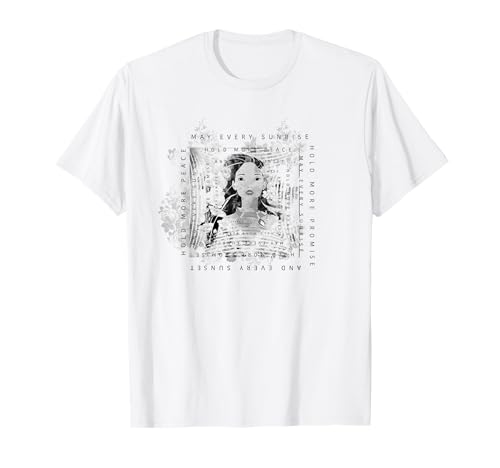 T-shirt Pocahontas Disney la promesse poétique gravée sur un vêtement