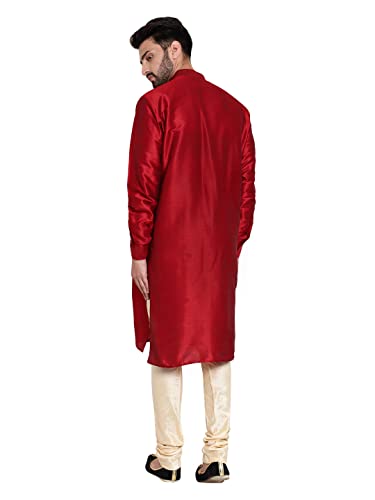 Image of HUZUR Mens Silk 6 Loop Kurta Pajama