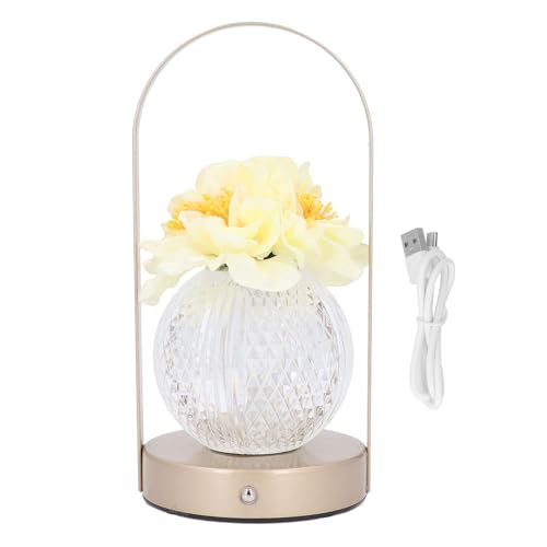 Lampe à fleurs artificielles lumineuse pour ambiance de salon chic