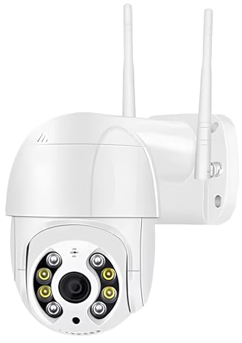 Câmera de Segurança Inteligente 2MP Full HD 1080p 360° IP WiFi Ethernet, Detecção e Rastreamento de Movimento Humano, Visão Noturna Colorida, Sensor de Presença, Gravação em Nuvem ou Local (BRANCO)