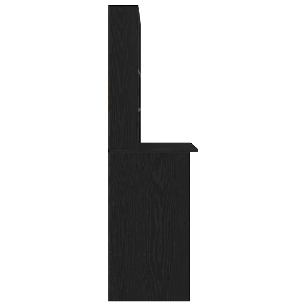 vidaXL Scrivania con Mensole Rovere Nero 102x45x148 cm in Truciolato