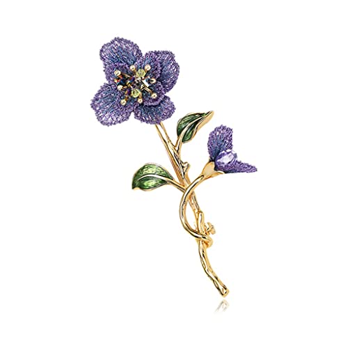 Broche en cristal de créateur motif feuille cadeau femme idéal