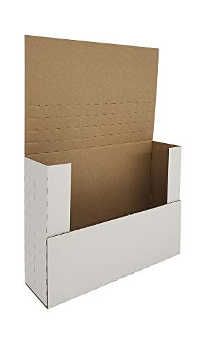 Ch-Box 50 Pack 7.5 X 5.5 X 2" Corrugated Easy-Fold Mailers, Height Adjustable, White (Em752) #TOP11