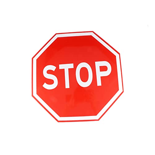Panneau Arrêt Stop de sécurité premium avec bordure blanche extérieure
