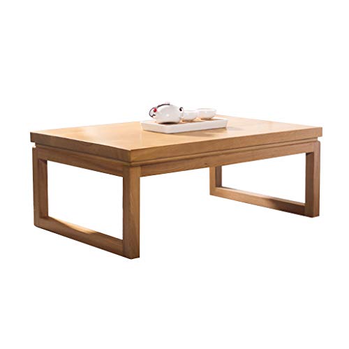 Mesa de Centro Olmo Viejo Tatami de Madera Maciza Mesa de la Ventana de bahía pequeña Mesa de Centro de Estilo japonés Mesa Baja Mesas de Centro (Color : Beige, Size : 70 * 45 * 30cm)