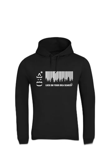 Sweat à capuche CodeLife homme noir anti-déformation Santa Barcode XS