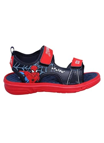 Image of Kidsville Official Marvel Comics Spiderman Printed Sandals For Kids Boys Anti-Skid Comfortable | Adjustable Double Strap Closure | Flexible & Lightweight Footwear for Baby