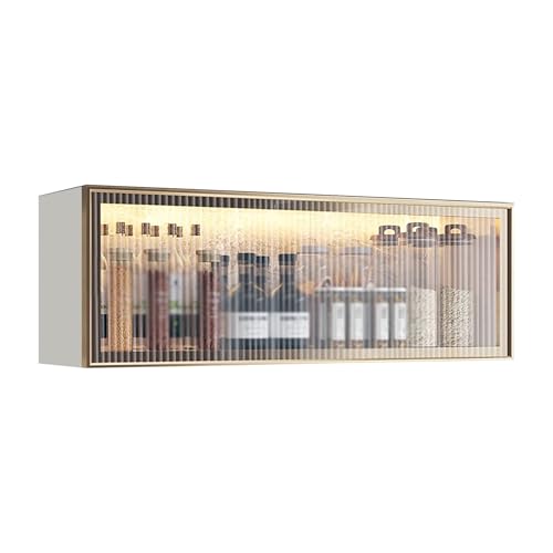Vitrina de cristal de almacenamiento de despensa con puertas para cocina 2