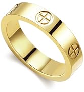 PDWZNBA Love Friendship Ring 18K Gold Silver Rose Plated Cubic Zirconia Stainless Steel Promise R...